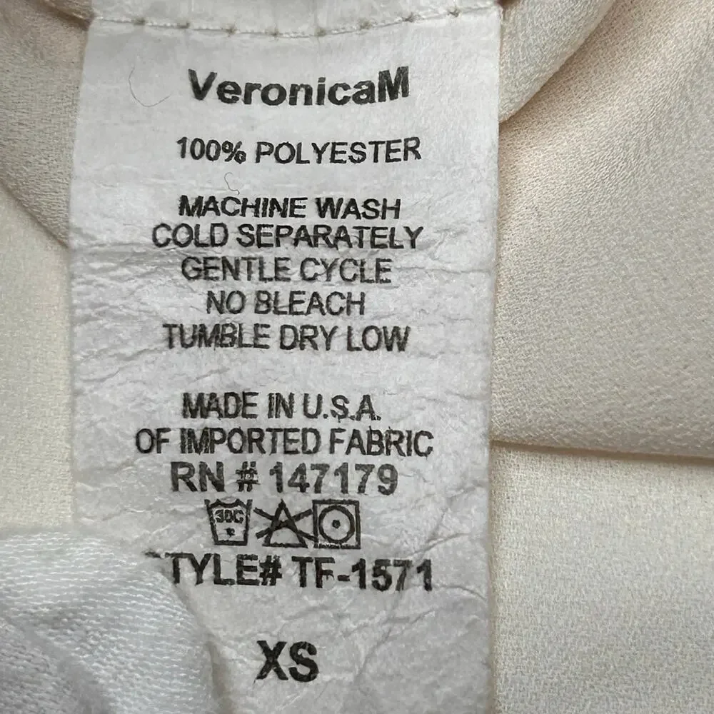 Veronica M. Top Women XS Strappy Camisole Cream Relaxed Minimalist Fluid Draped